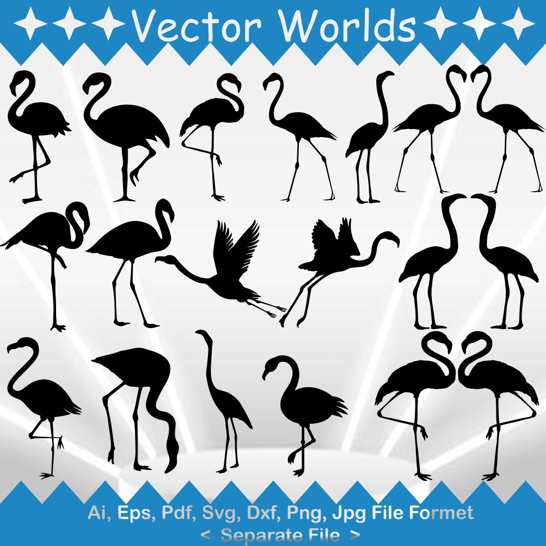 Flamingo SVG Vector Design preview image.