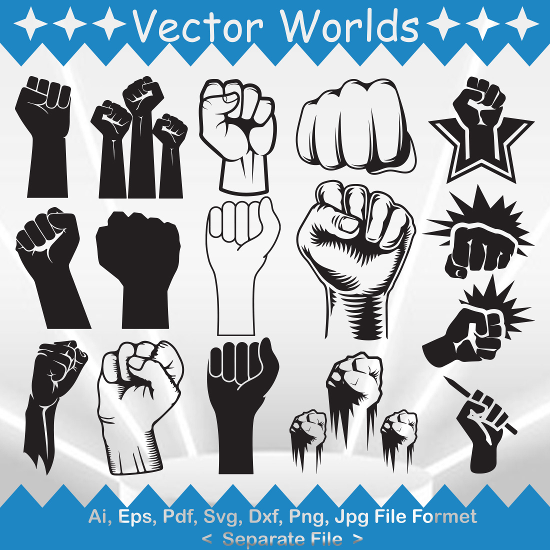 Fist SVG Vector Design preview image.