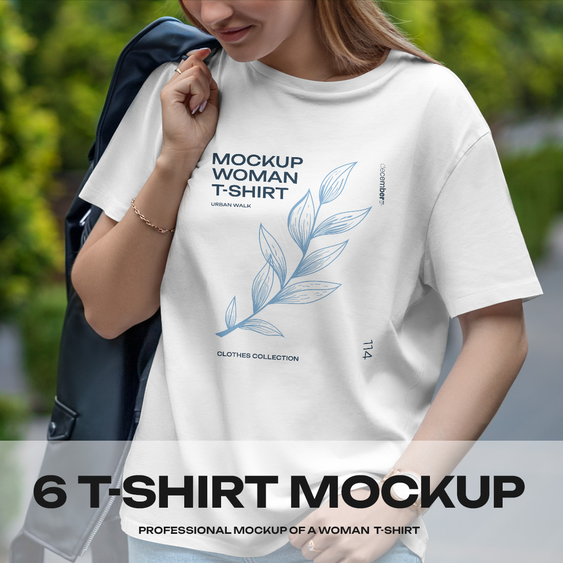 6 Mockups T-Shirt on a Girl on the Walk cover image.