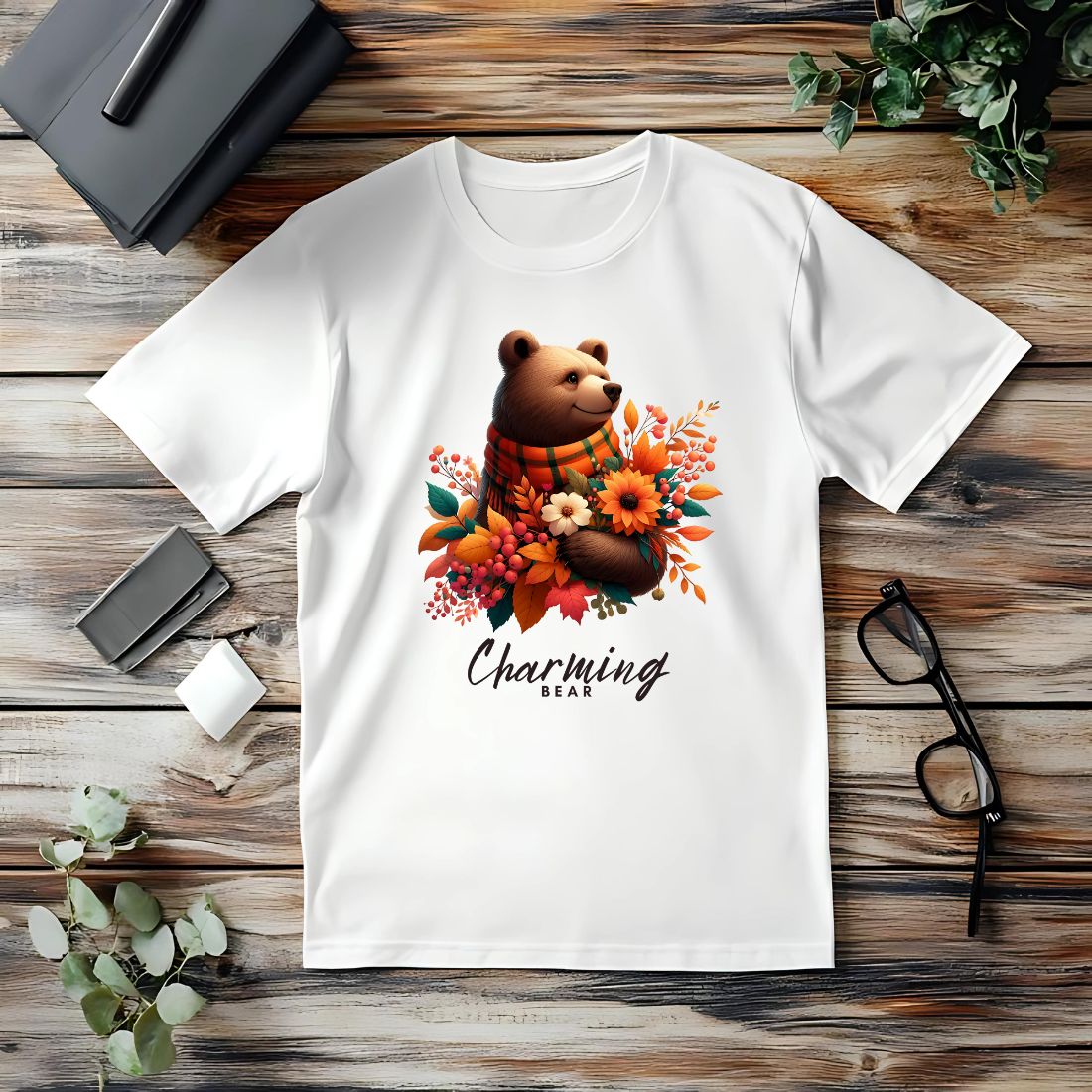 Charming bear| SVG, PNG FILE| cover image.