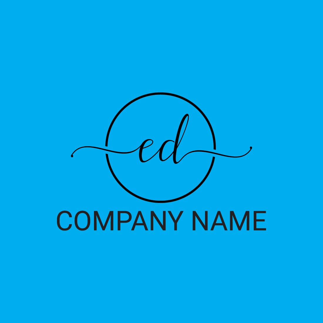 Letter ED Logo or Icon Design Vector Image Template preview image.