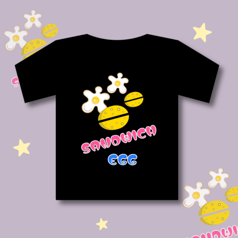 egg sandwich kids t shirt cover image.