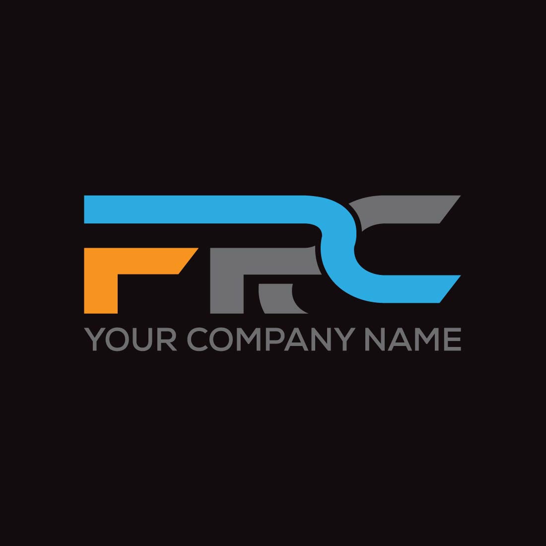 Initial Letter FRC Logo or Icon Design Vector Image Template preview image.