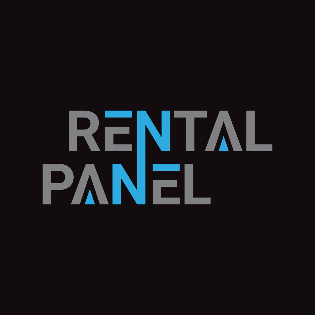 Rental Panel Logo or Icon Design Vector Image Template preview image.