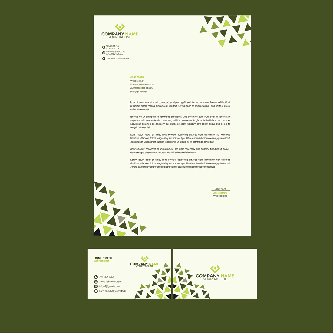 minimal Business Card and Letterhead cover image.