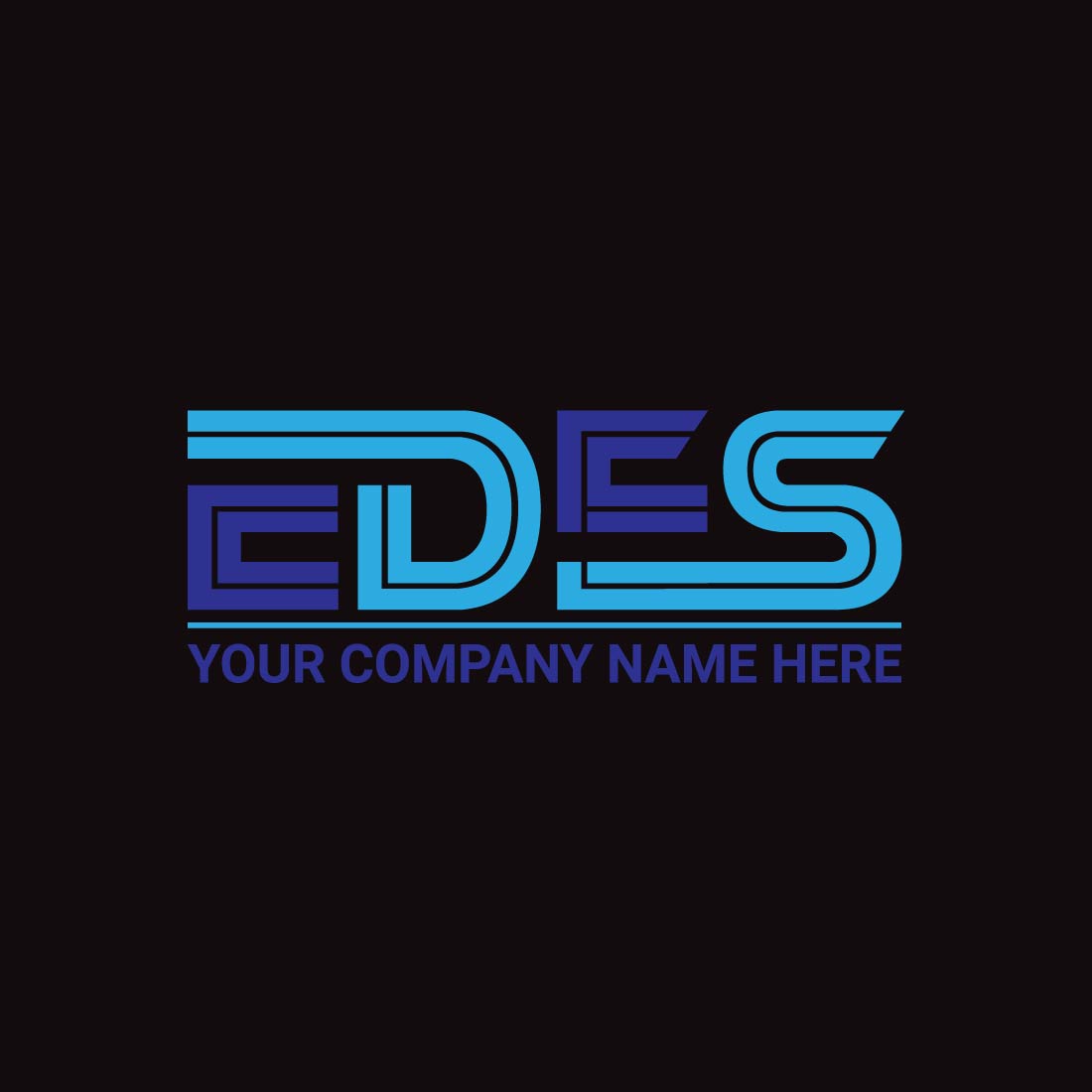 Letter EDES Logo or Icon Design Vector Image Template preview image.