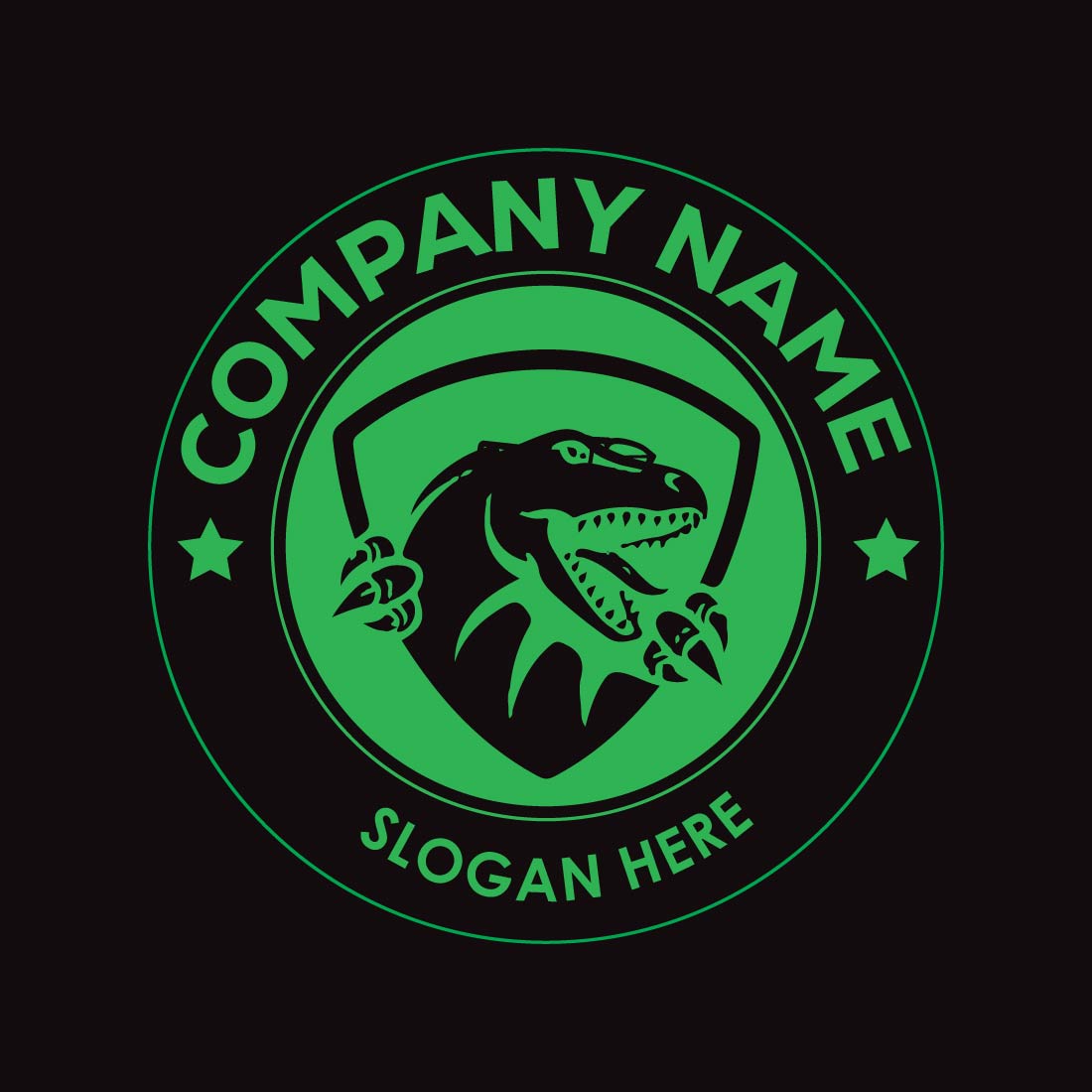 Raptor Logo or Icon Design Vector Image Template preview image.