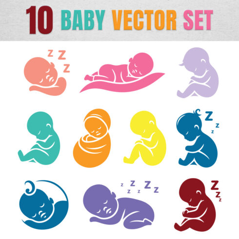 10 Baby vector SET Bundle cover image.