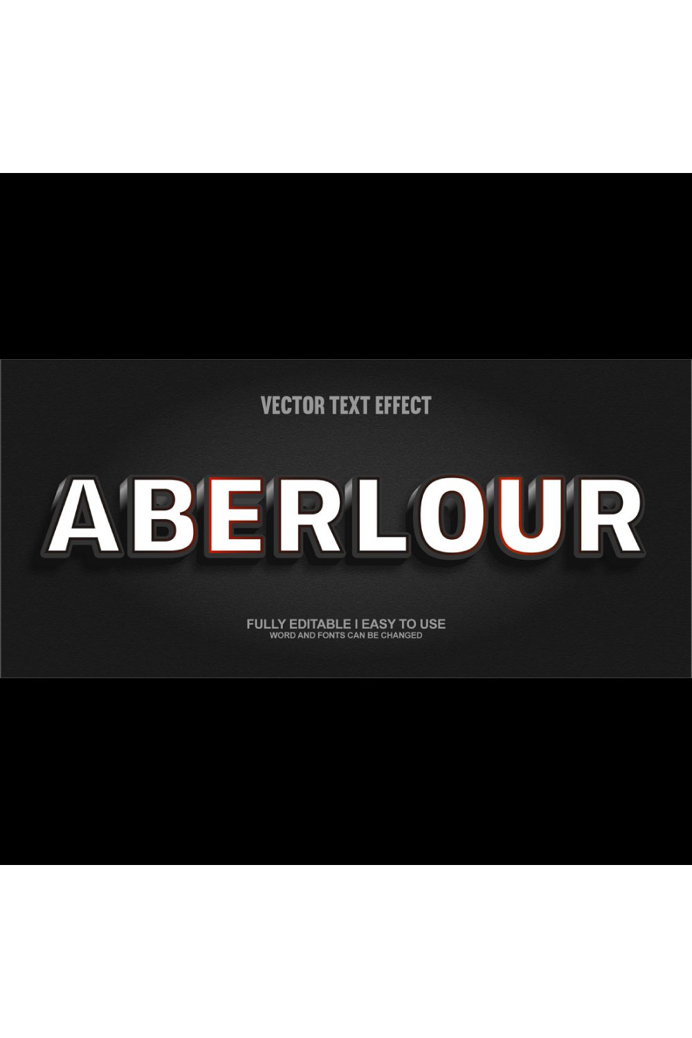 Aberlour Vector Editable Text Effect pinterest preview image.