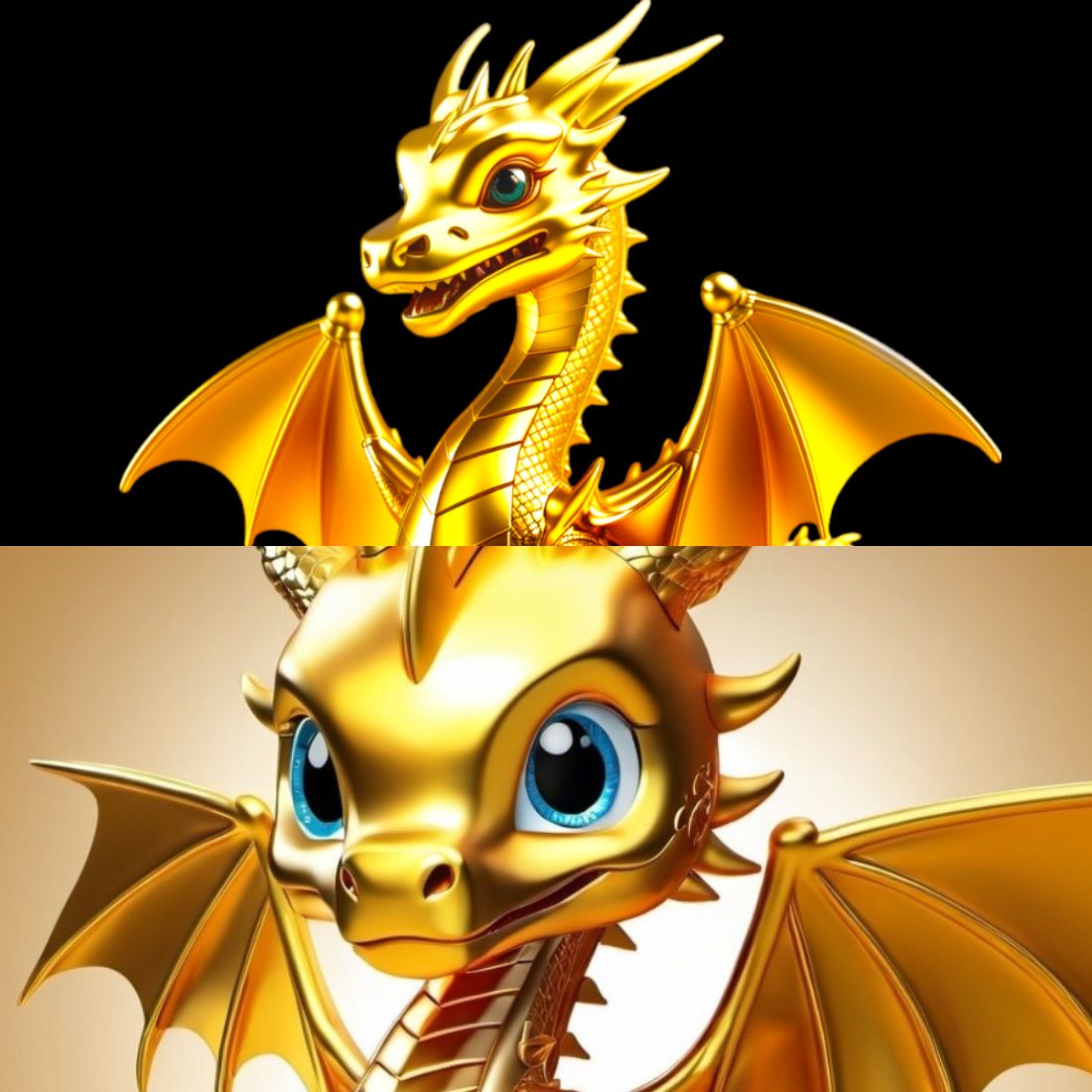 5 Golden dragon logo content preview image.