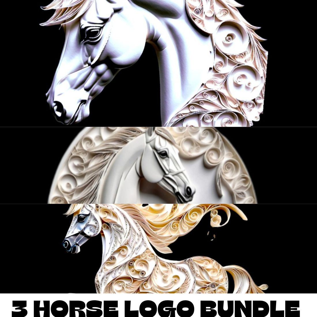 3 Horse Logo bundle cover image.