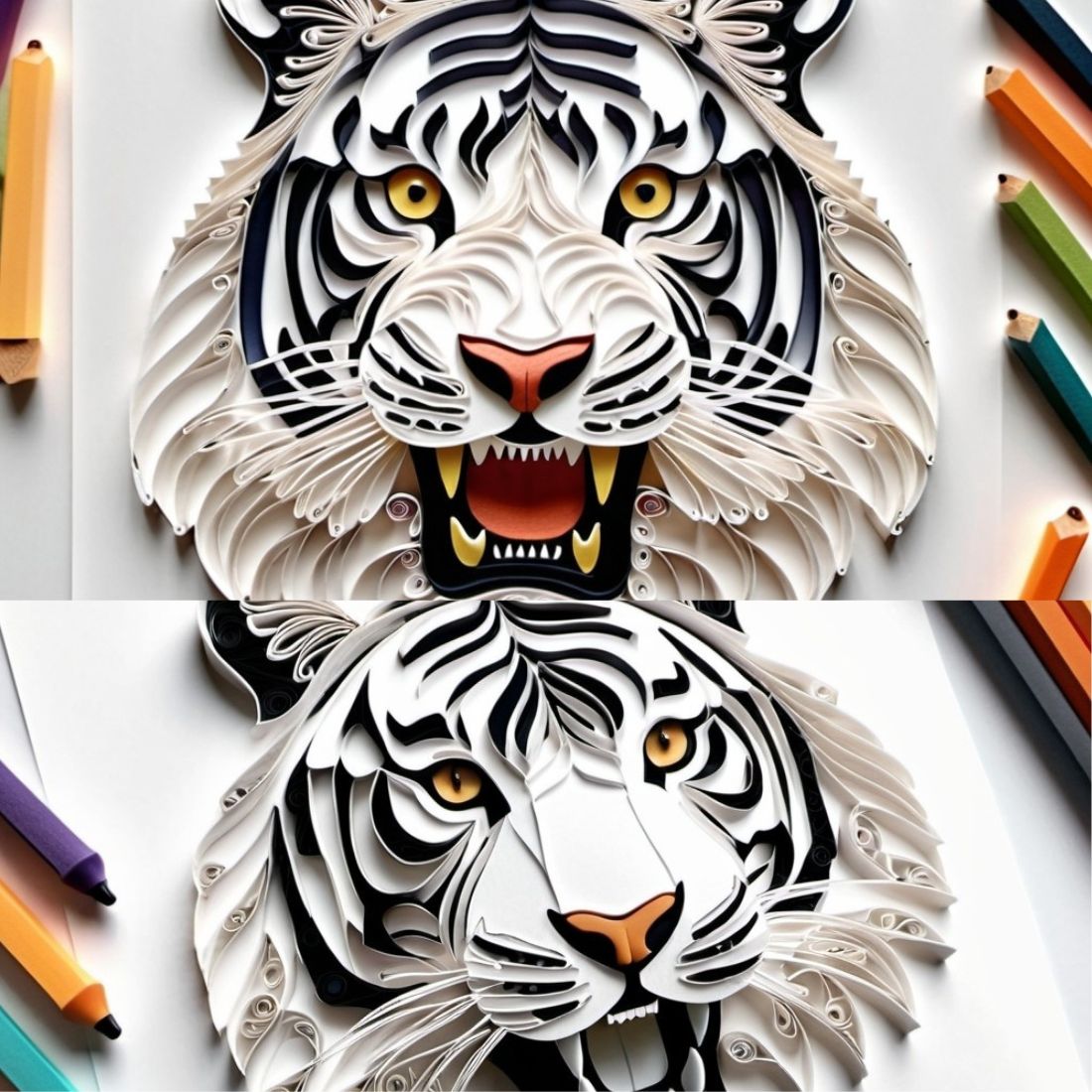 3 tiger logo design bundle preview image.