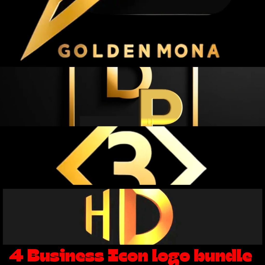 4 Business Icon logo bundle cover image.