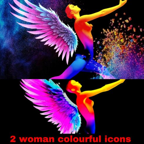 2 women colorful icons cover image.