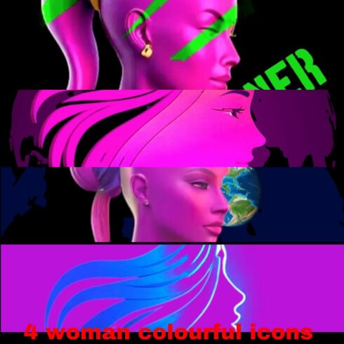 4women colorful icons cover image.