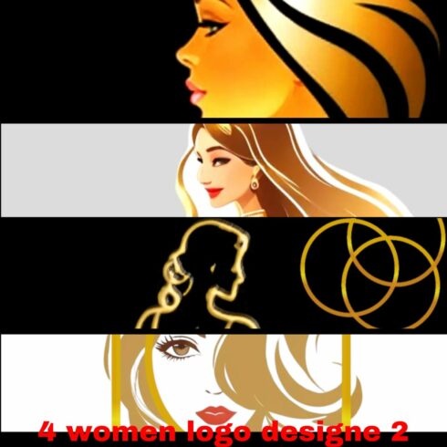 4 women logo design bundle cover image.