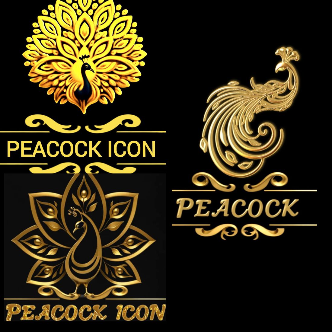 3 PREMIUM PEACOCK BUSINESS CARD BUNDLE preview image.