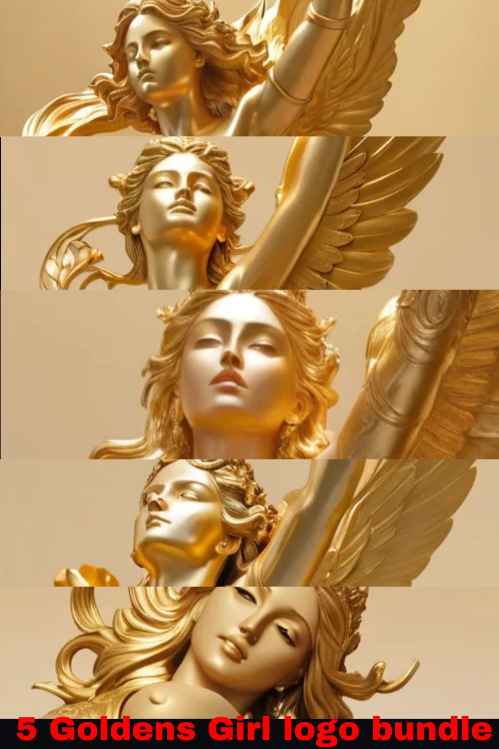 5 Golden Girl Statue logo bundle pinterest preview image.