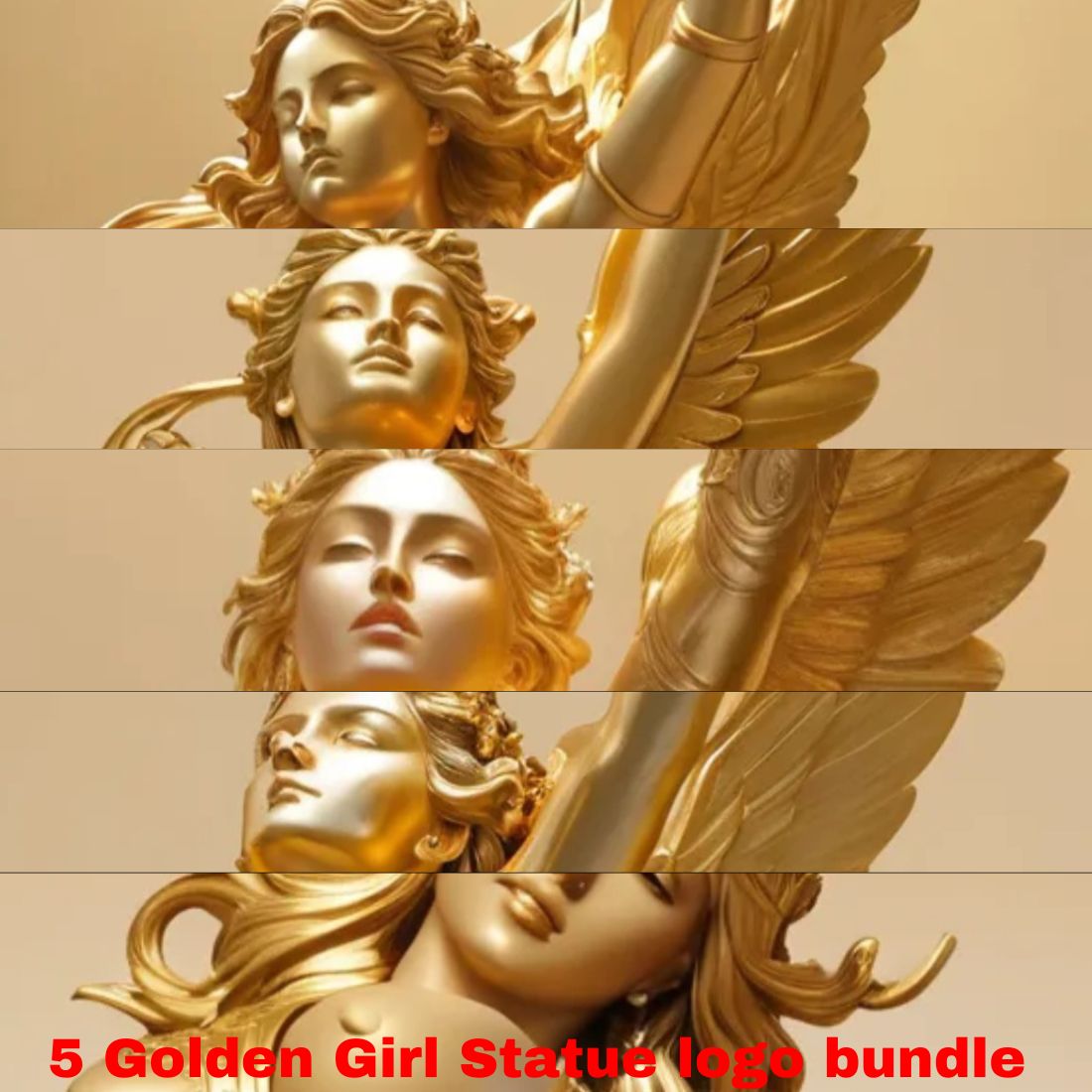 5 Golden Girl Statue logo bundle cover image.