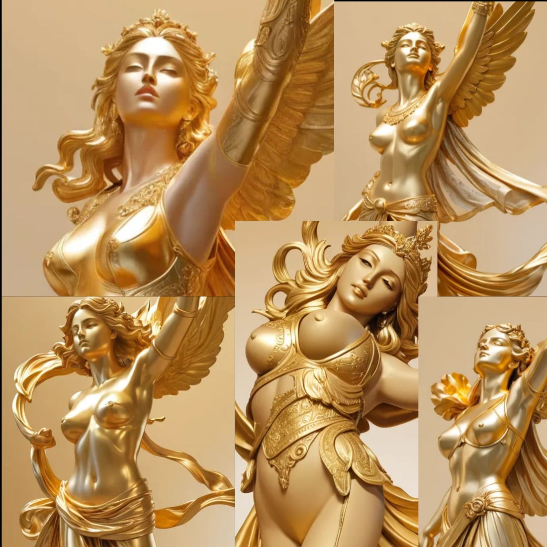 5 Golden Girl Statue logo bundle preview image.