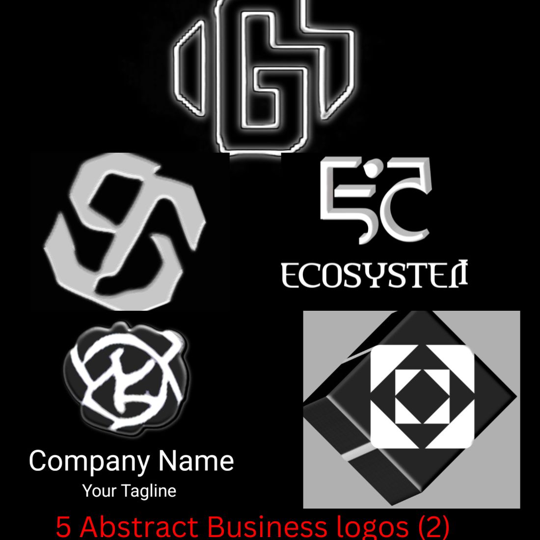 5 Abstract Business Logos (2) cover image.