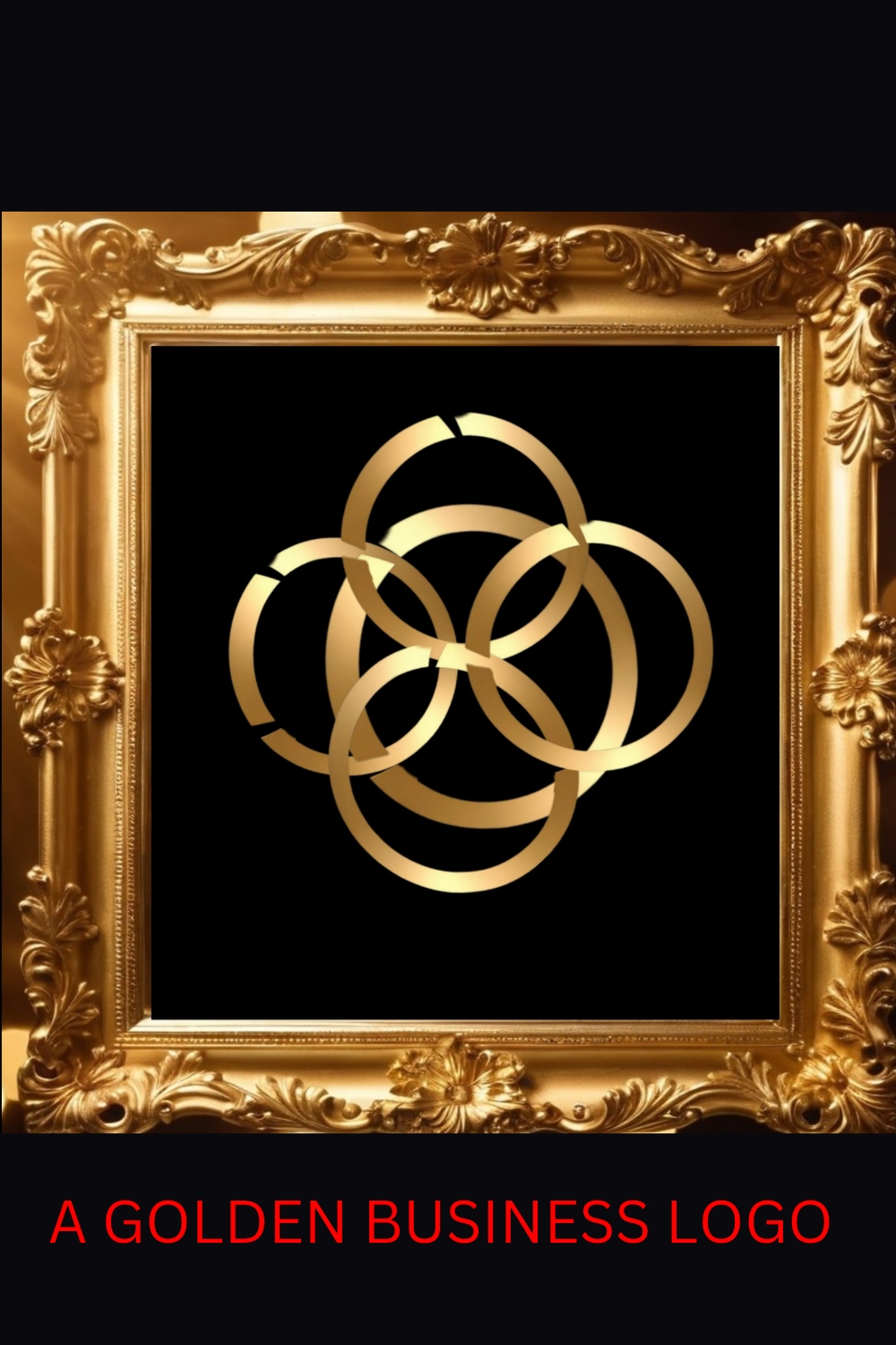 A GOLDEN BUSINESS LOGO pinterest preview image.