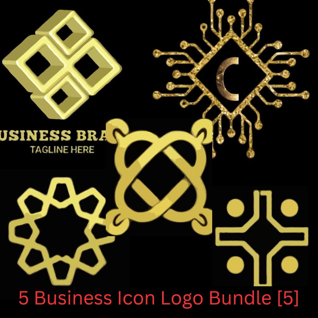 5 Business Icon Logo Bundle [5] cover image.