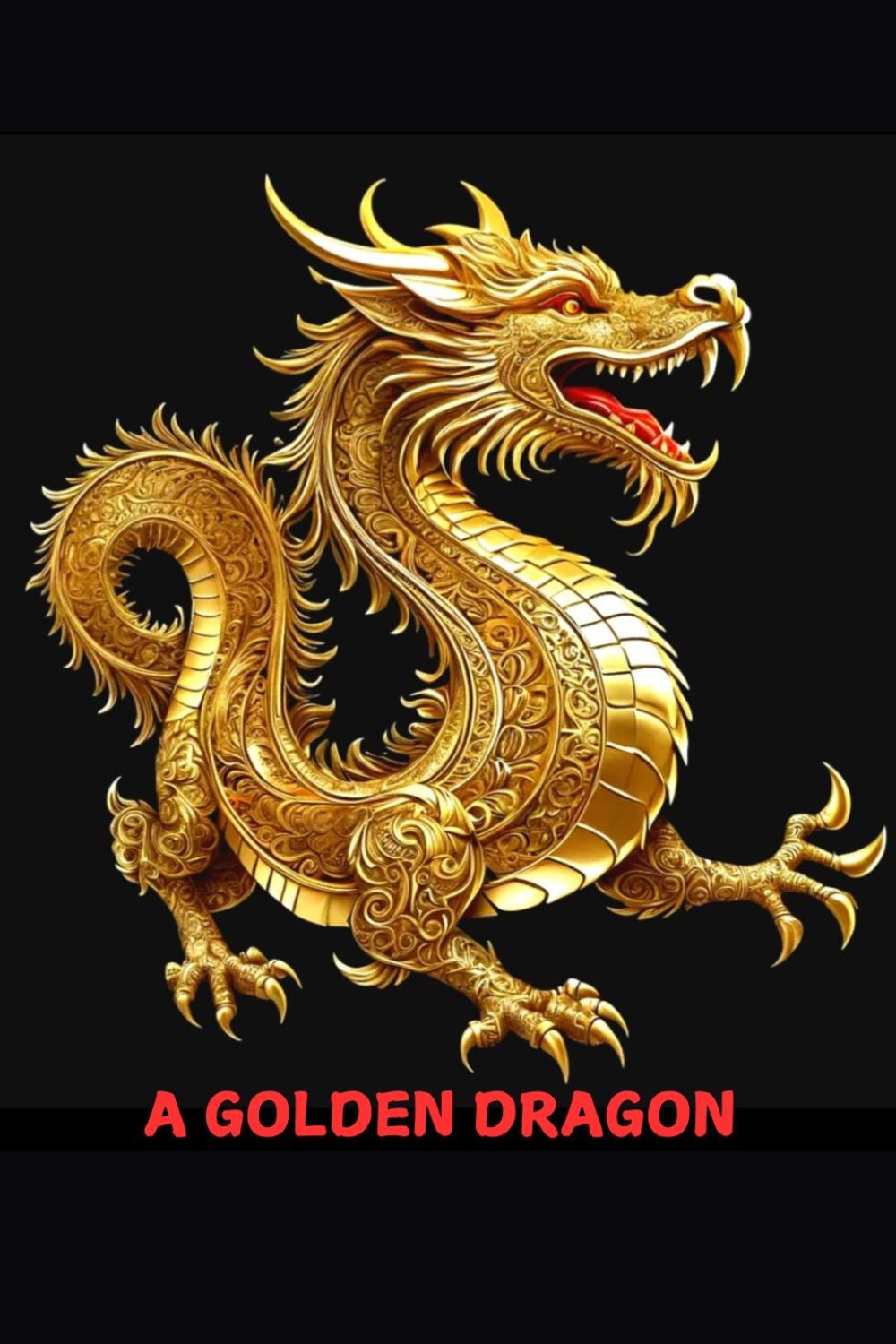 A GOLDEN DRAGON pinterest preview image.