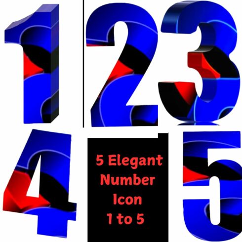 5 Elegant Number Icon 1 to 5 cover image.