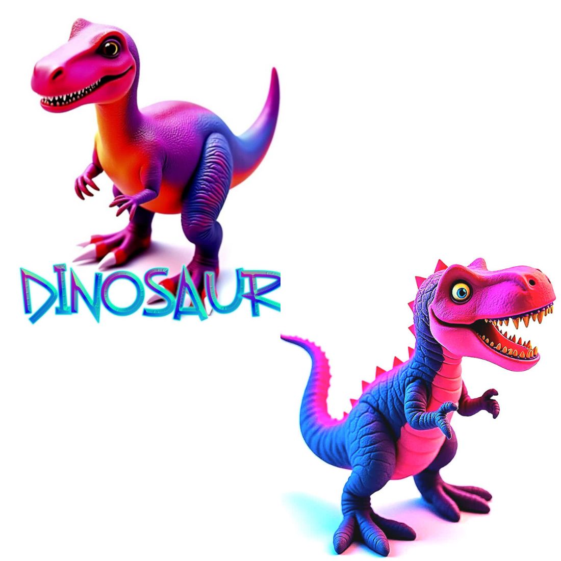 3 Colourful Dinosaur logo preview image.