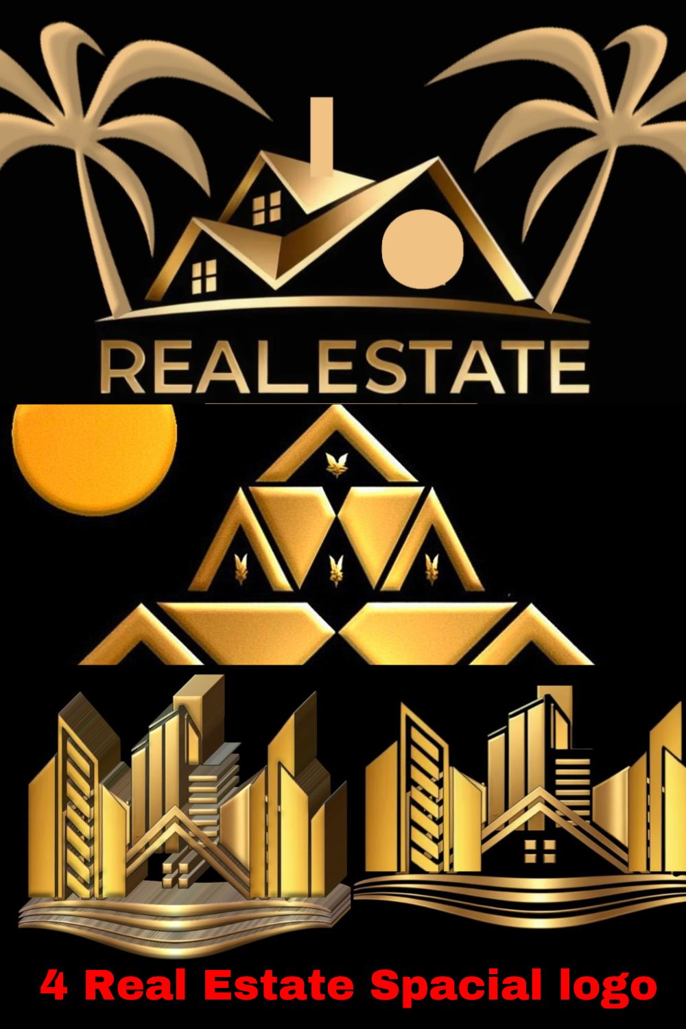 4 Real Estate Spacial Logo pinterest preview image.