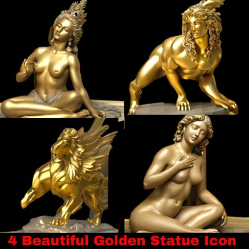 4 Beautiful Golden Statue Icon cover image.