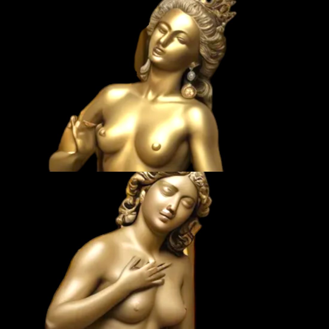 4 Beautiful Golden Statue Icon preview image.