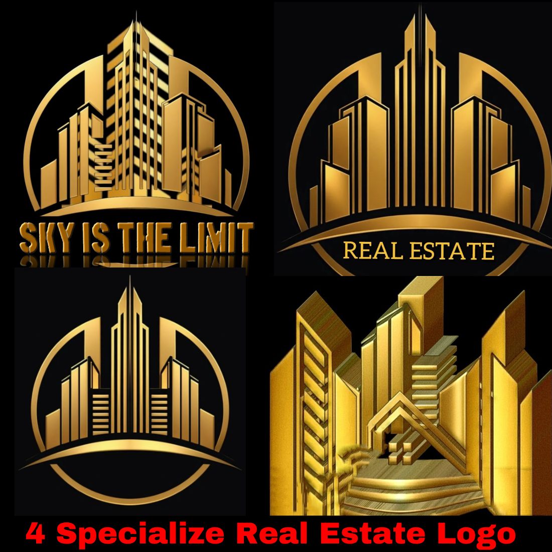 4 Specialize Real Estate Logo cover image.