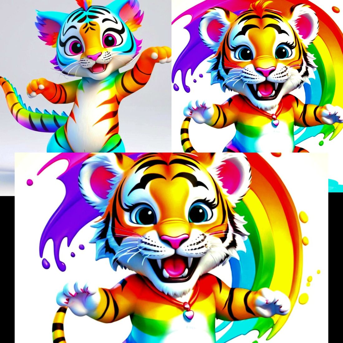 3 Cute Tiger Logo Icon preview image.