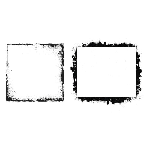 Set of 4 Black Grunge Frame Design cover image.