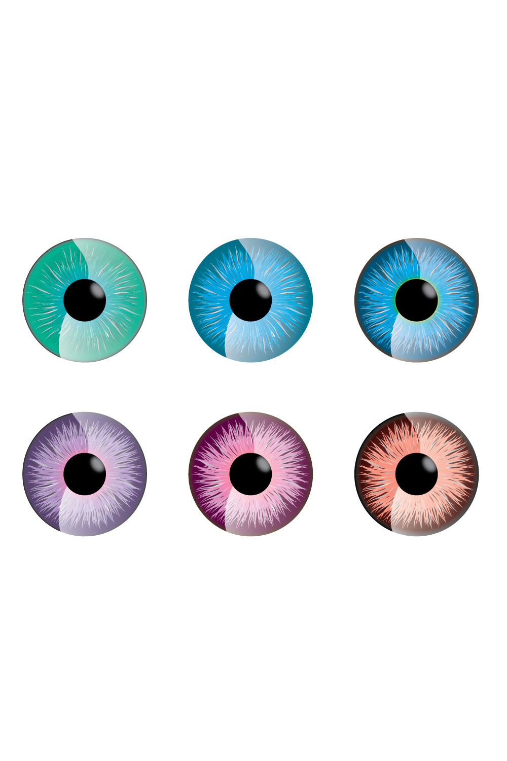 Eye Lens Bundle Vector pinterest preview image.