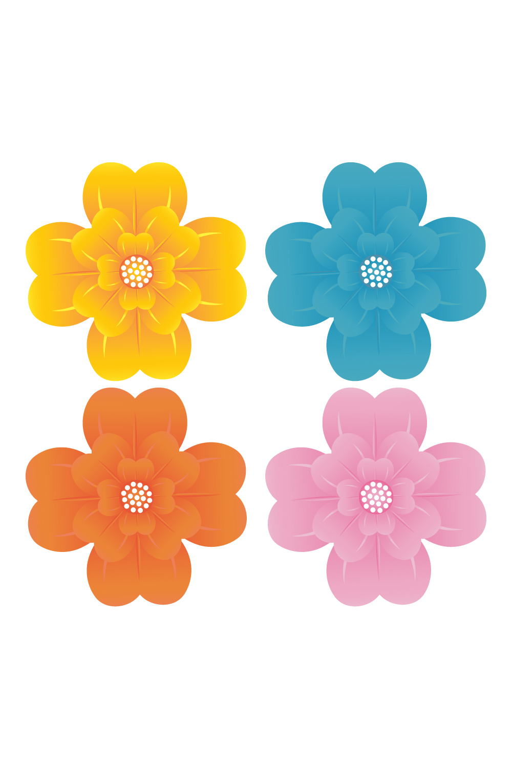 Flowers Bundle Vector pinterest preview image.