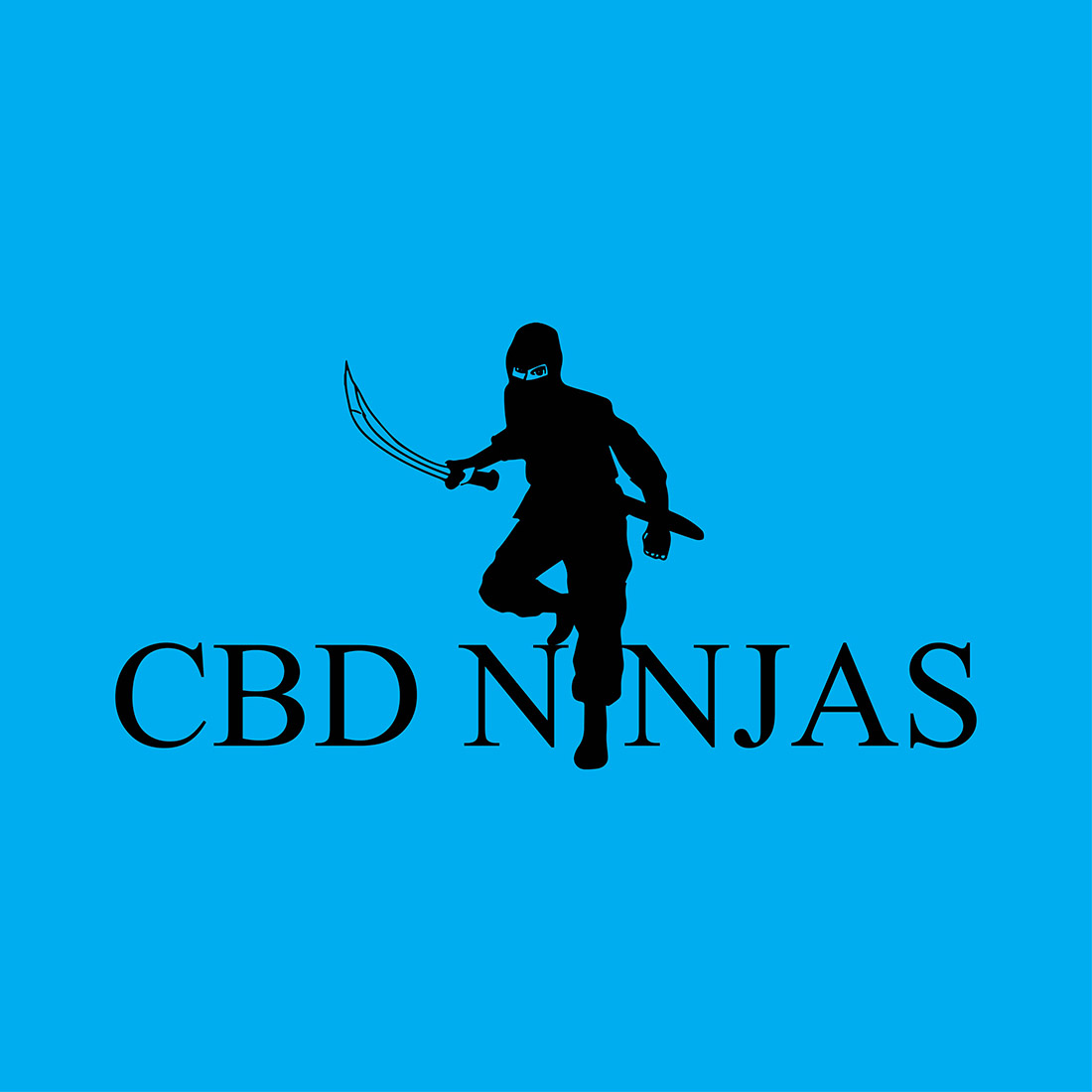 CBD Ninja Logo or Icon Design Vector Image Template preview image.