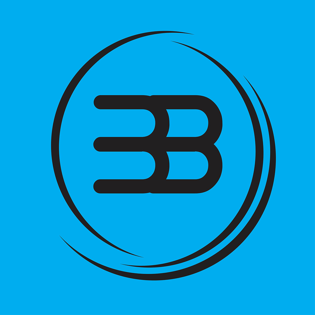 Initial Letter B Logo or Icon Design Vector Image Template preview image.