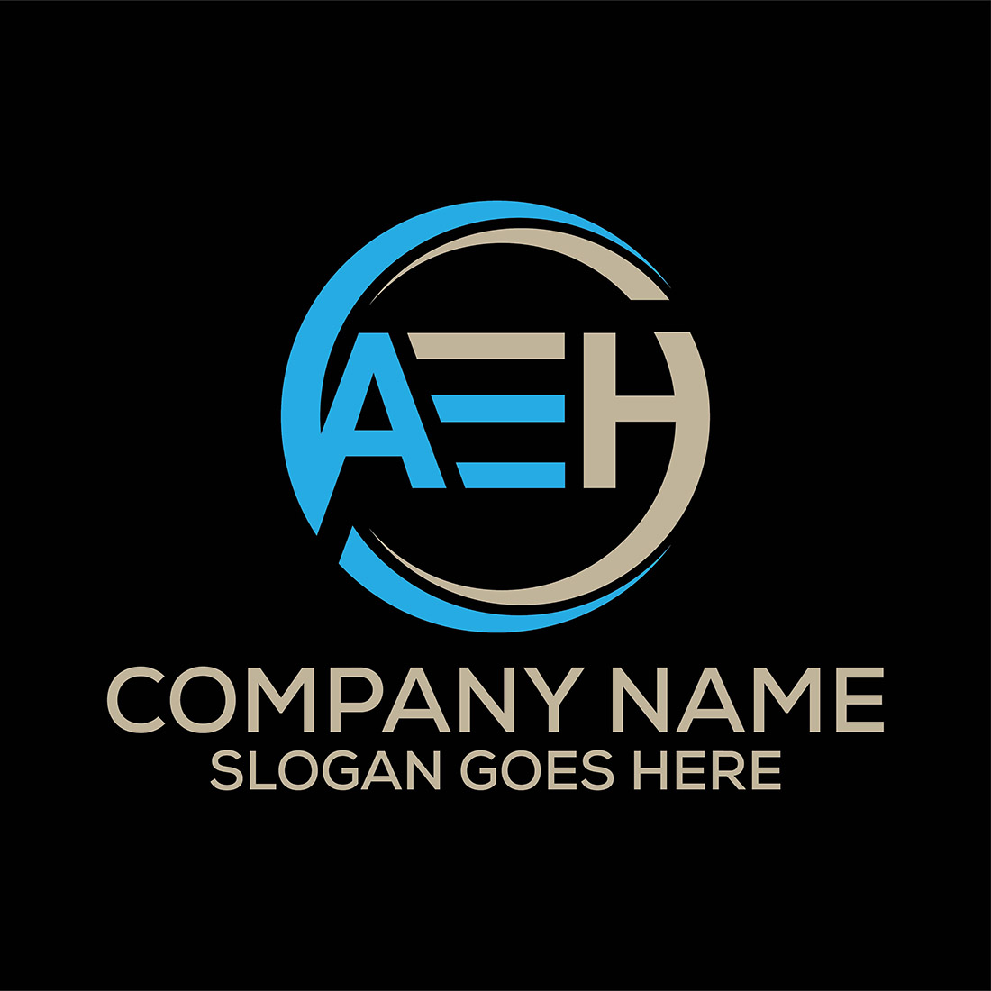 Letter AEH Logo or Icon Design Vector Image Template preview image.