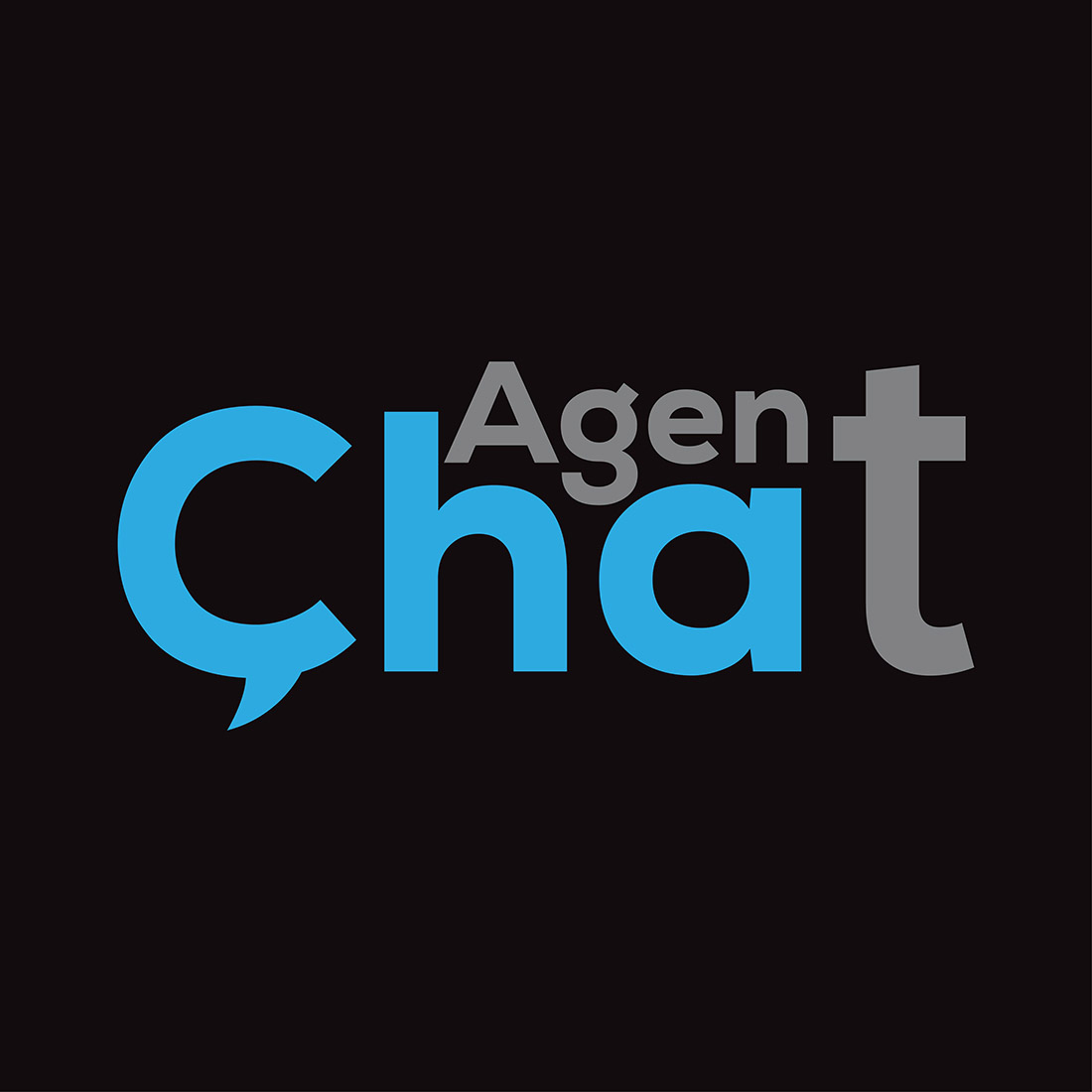 Agent Chat Logo or Icon Design Vector Image Template preview image.