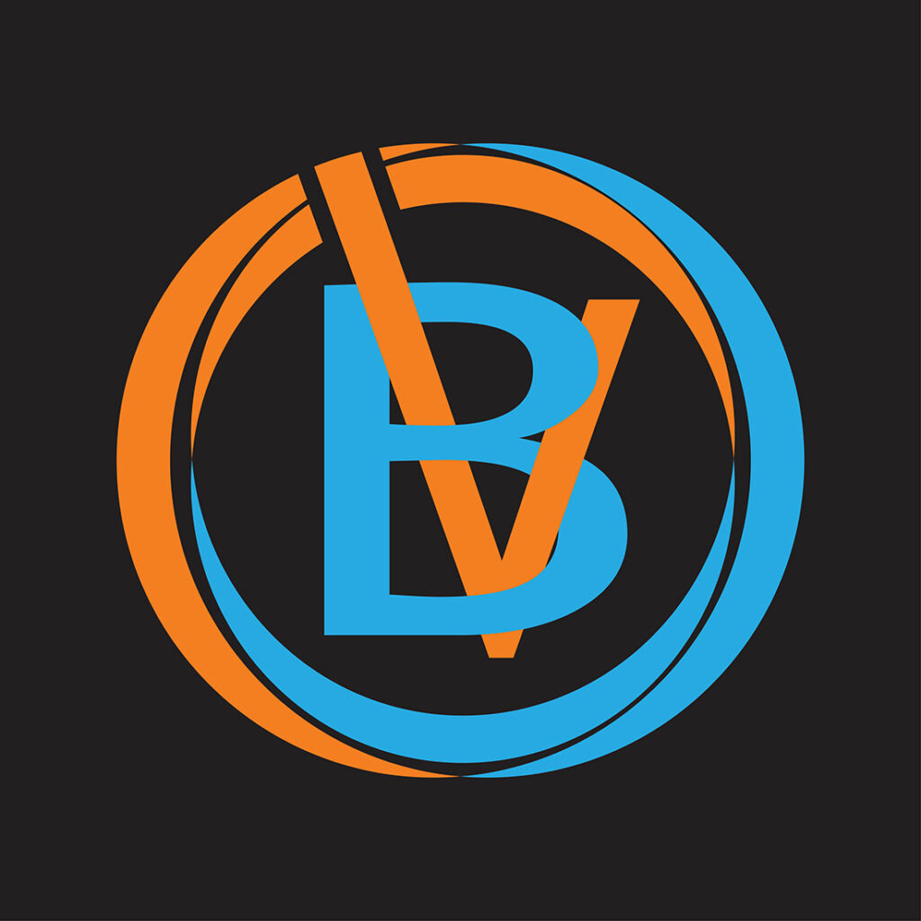 Initial Letter BV Logo or Icon Design Vector Image Template - MasterBundles