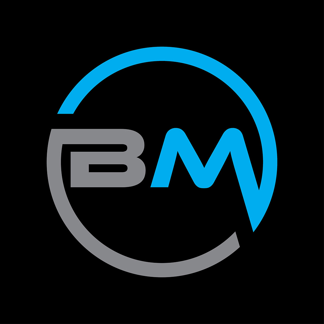 Letter BM Logo or Icon Design Vector Image Template preview image.