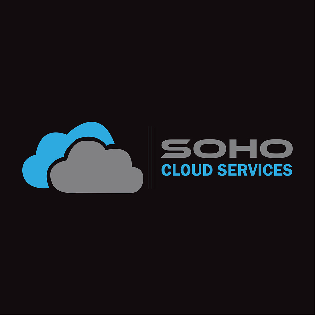 Cloud Services Logo or Icon Design Vector Image Template preview image.