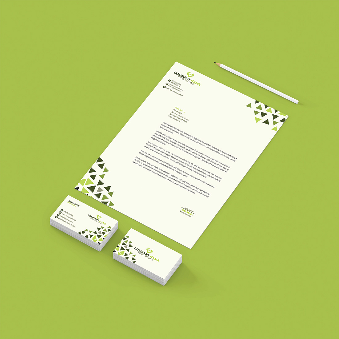 minimal Business Card and Letterhead preview image.