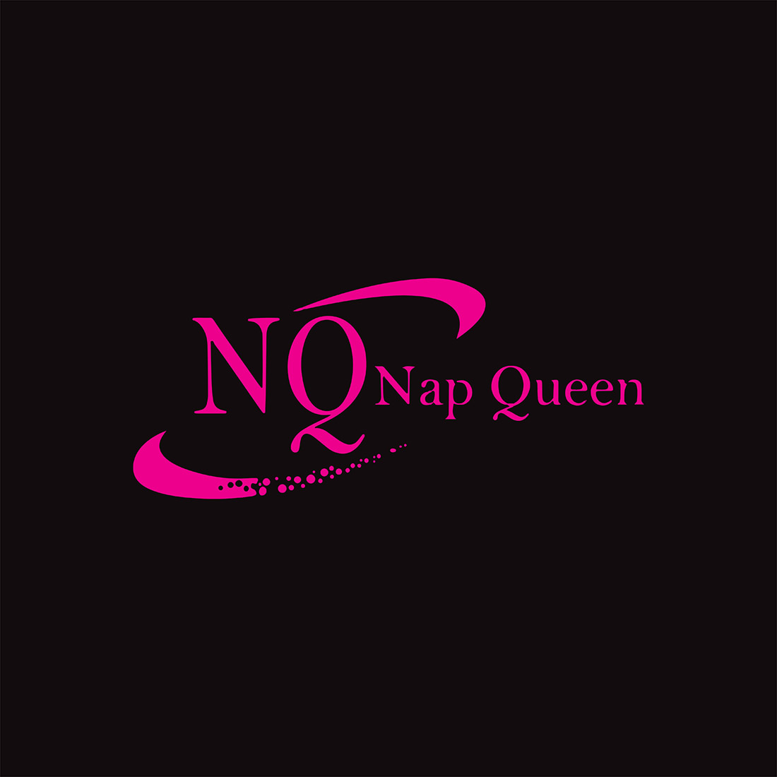 Nap Queen Logo or Icon Design Vector Image Template preview image.