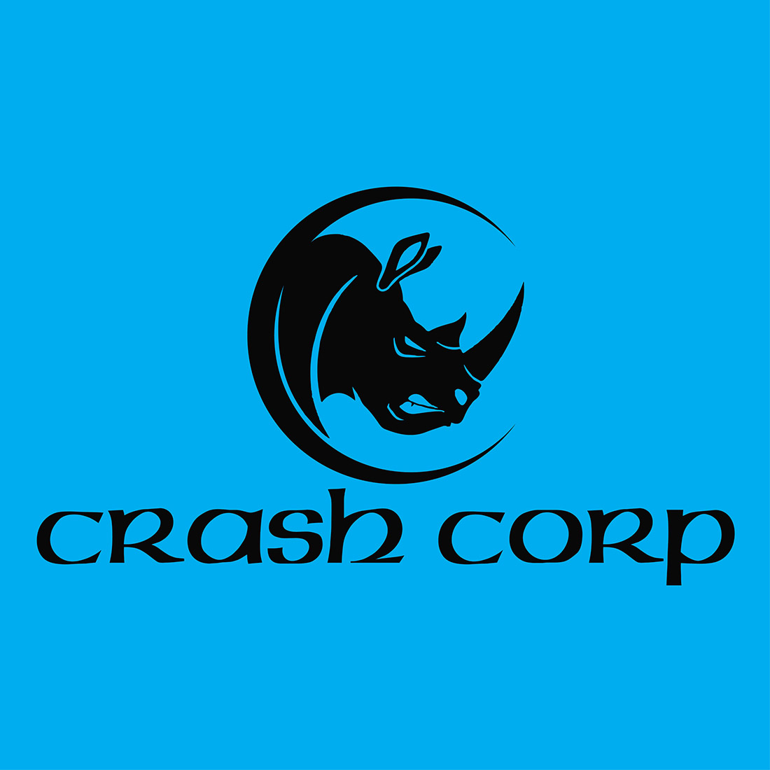 Crash Crop Logo or Icon Design Vector Image Template preview image.