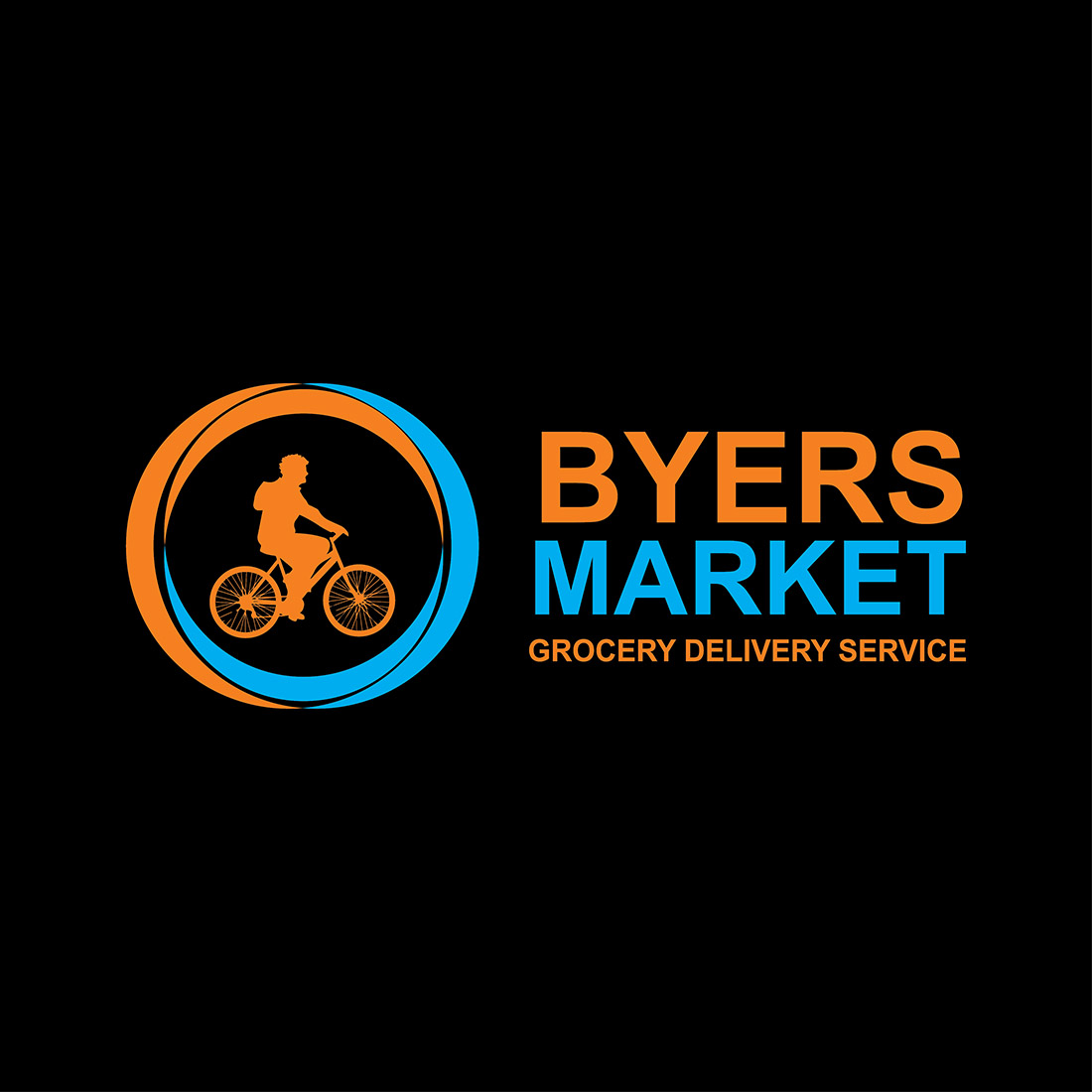 Grocery Delivery Service Logo or Icon Design Vector Image Template preview image.