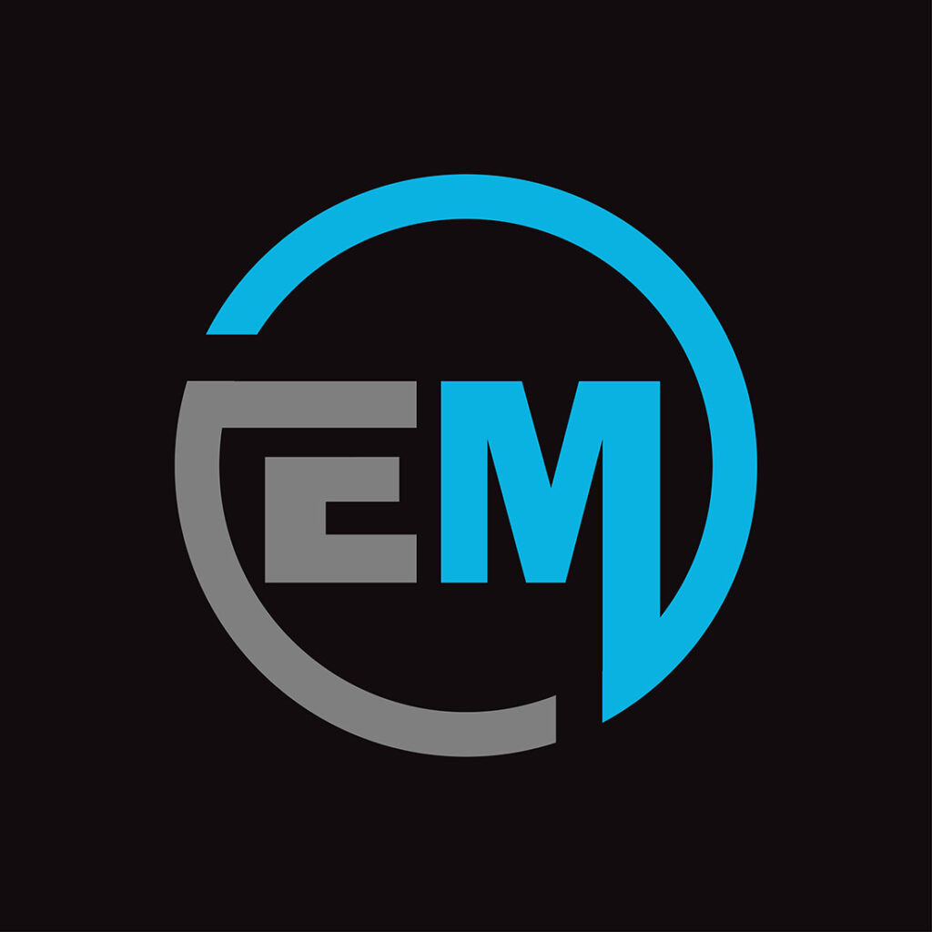 Initial Letter EM Logo or Icon Design Vector Image Template - MasterBundles